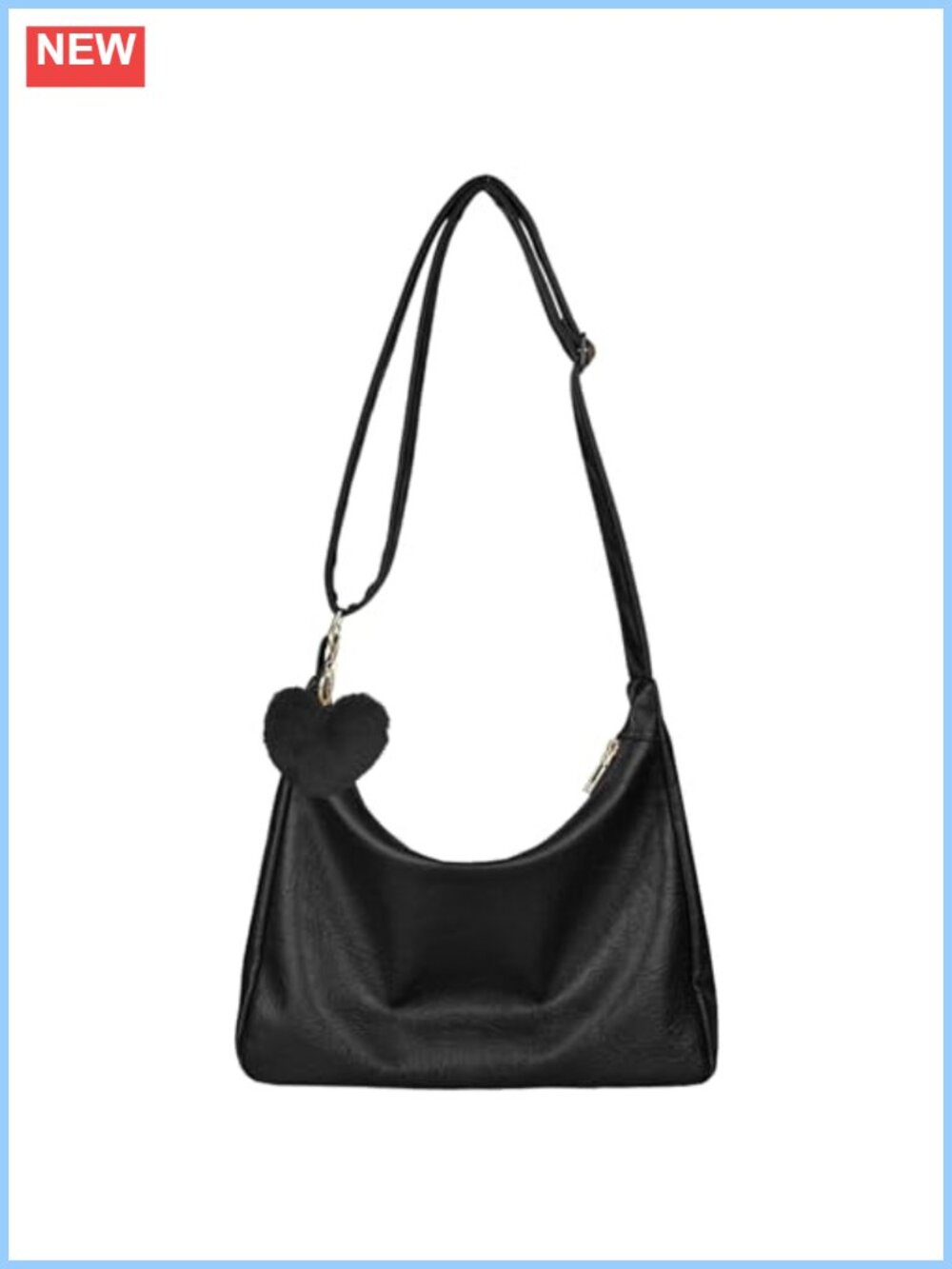 Soft Vegan Leather Hobo Bag Crossbody Shoulder Adjustable Strap